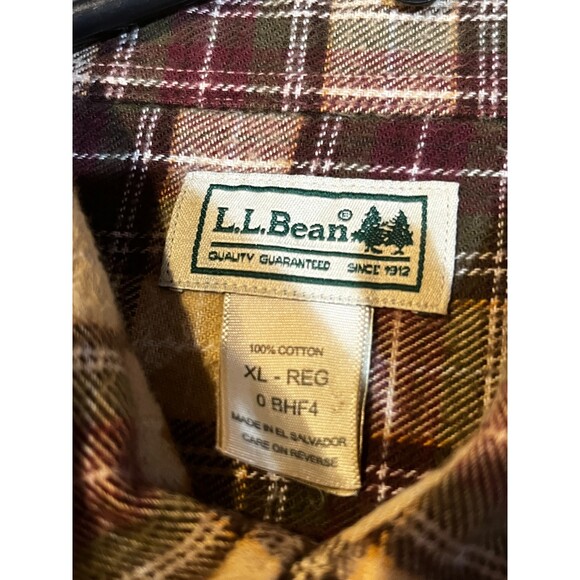 L.L.BEAN MEN'S FLANNEL SHIRT, SIZE XL-REG - Picture 7 of 7